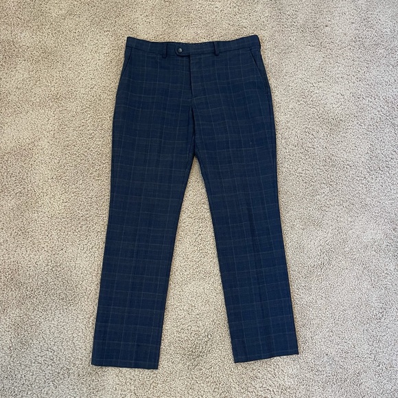Navy blue plaid penguin full suit - Picture 4 of 5